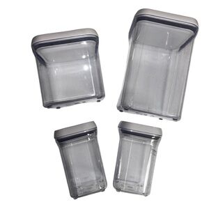 349. Oxo Pops Clear Storage Containers with White Lids
